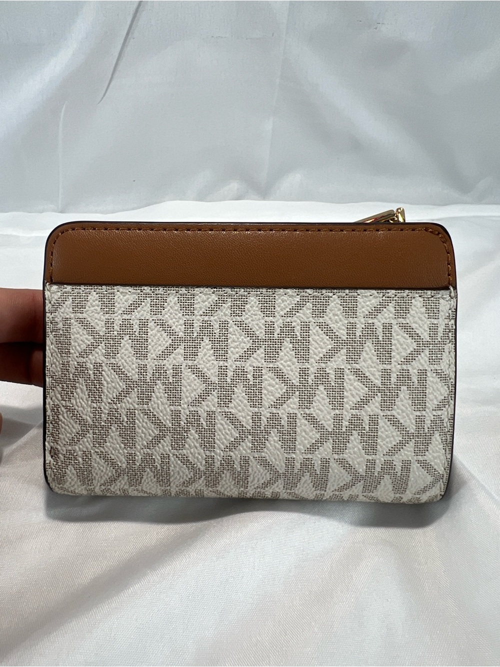 Michael Kors Rosemary Large Logo Shoulder Bag Vanilla Acorn Matching Wallet - Picture 14 of 16